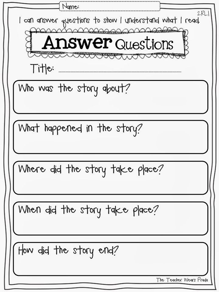2nd Grade Reading Response Worksheets Mon Core Reading Response Pages