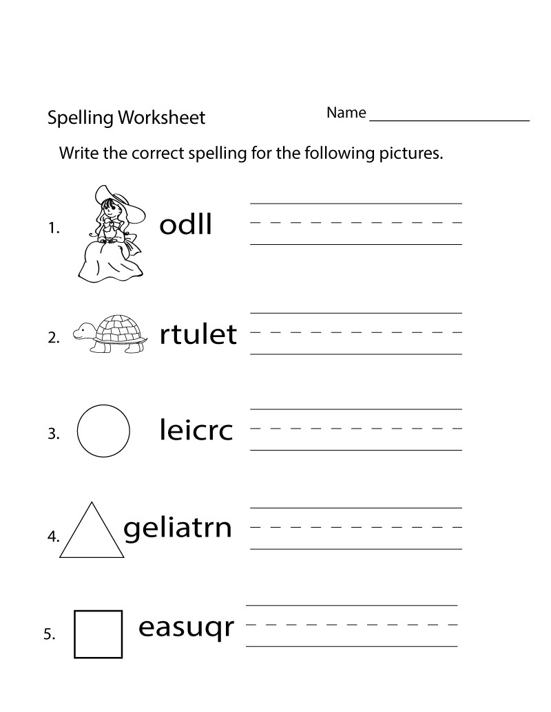 2nd Grade Spelling Words Worksheets 2nd Grade Spelling Worksheets Best Coloring Pages for Kids