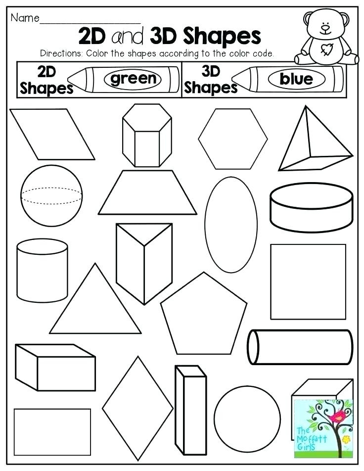 3d Shapes Worksheet for Kindergarten 3d Shapes Kindergarten – Callumnichollsub