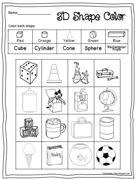 3d Shapes Worksheet for Kindergarten 5 Best Of Printable 3d Shapes Kindergarten 3d