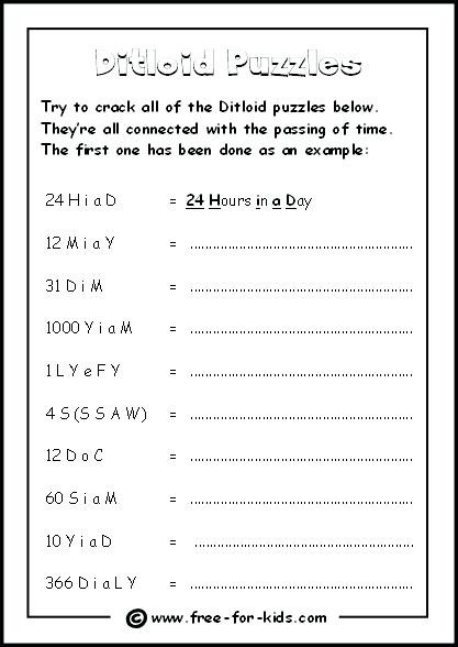 3rd Grade Brain Teasers Worksheets Printable Brain Teasers for Kids Worksheets for Grade 1