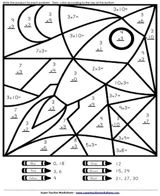 3rd Grade Coloring Worksheets Math Mystery Picture Worksheets
