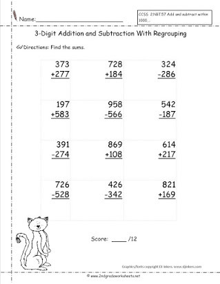 3rd Grade Regrouping Worksheets Free Math Worksheets 3 Digit Addition Regrouping