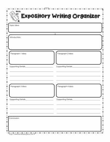 4th Grade Essay Writing Worksheets An organizer that Will Outline the Students Essay It S An