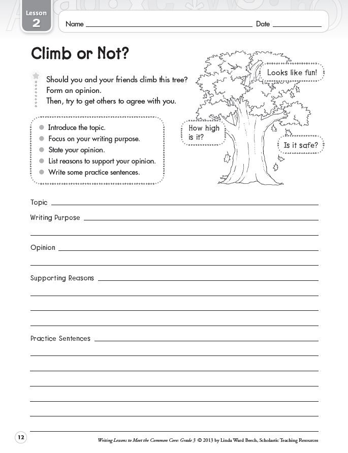 4th Grade Essay Writing Worksheets Graphic organizers for Opinion Writing