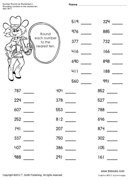 4th Grade Rounding Worksheets Number Round Up Worksheets 2 3