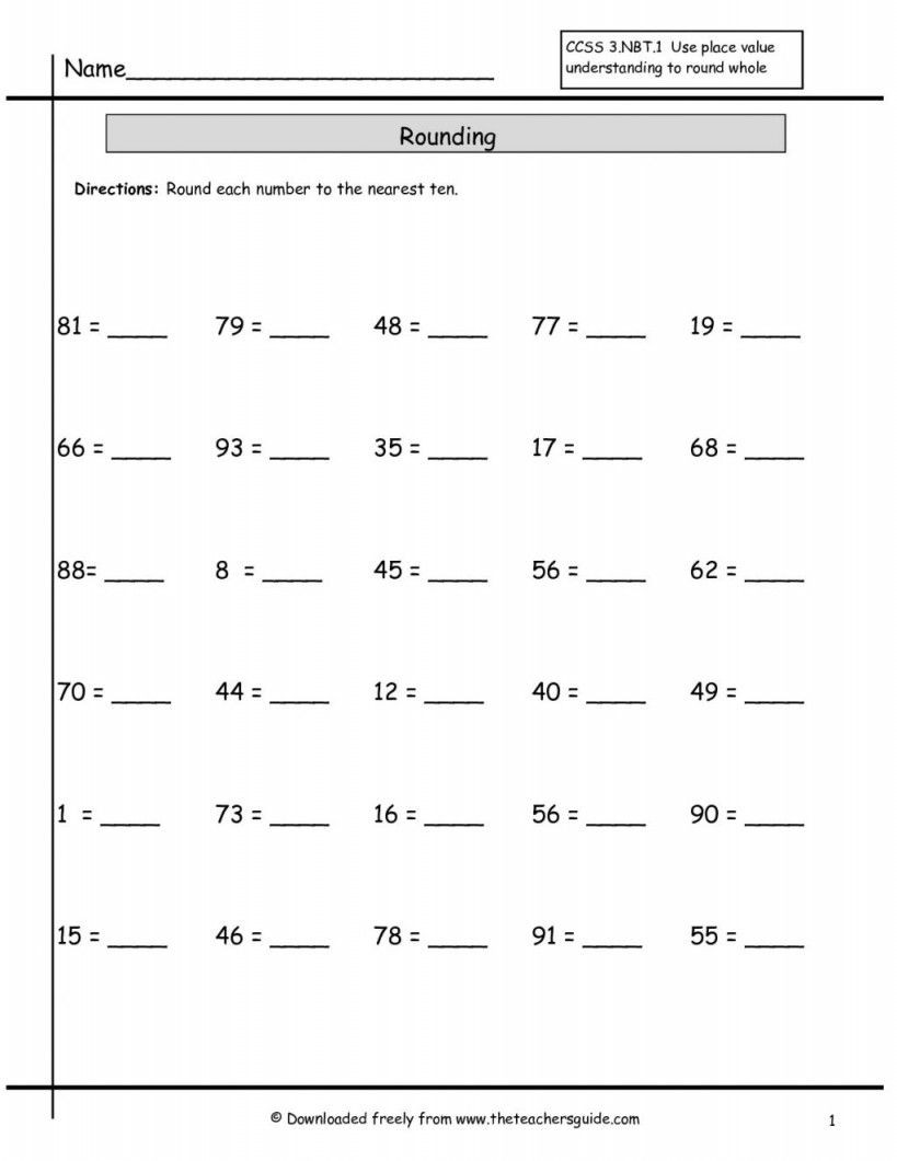 4th Grade Rounding Worksheets Rounding Worksheets 4th Grade for Free Download Rounding