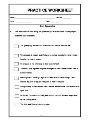 4th Grade Sequencing Worksheets Story Sequencing