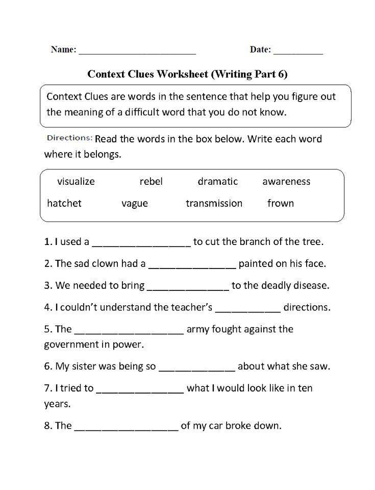 5th Grade Context Clues Worksheets Context Clues Worksheets 3rd Grade Multiple Choice Spelling