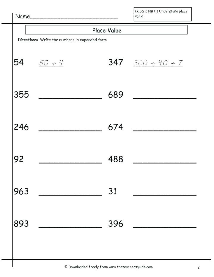 5th Grade Expanded form Worksheets Math Expanded form – Beatricehewub