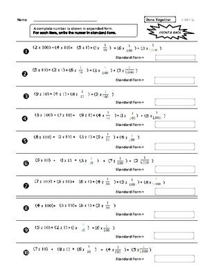 5th Grade Expanded form Worksheets Mon Core Math Standard 5 Nbt 3a Decimals In Expanded