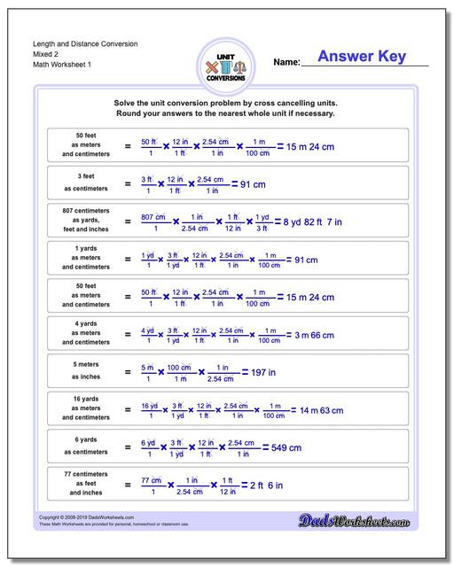 5th Grade Metric Conversion Worksheets Mixed Practice