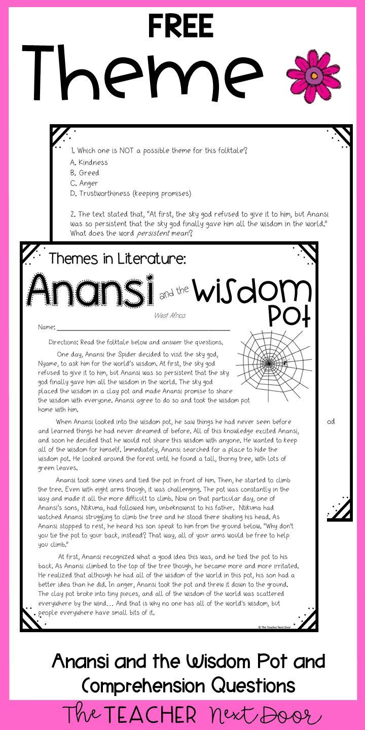 5th Grade theme Worksheets theme Freebie for 4th and 5th Grades
