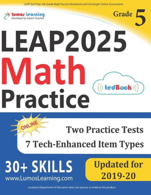 6th Grade istep Practice Worksheets Leap Test Prep 5th Grade Math Practice Workbook and Full Length Line assessments Leap Study Guide Paperback