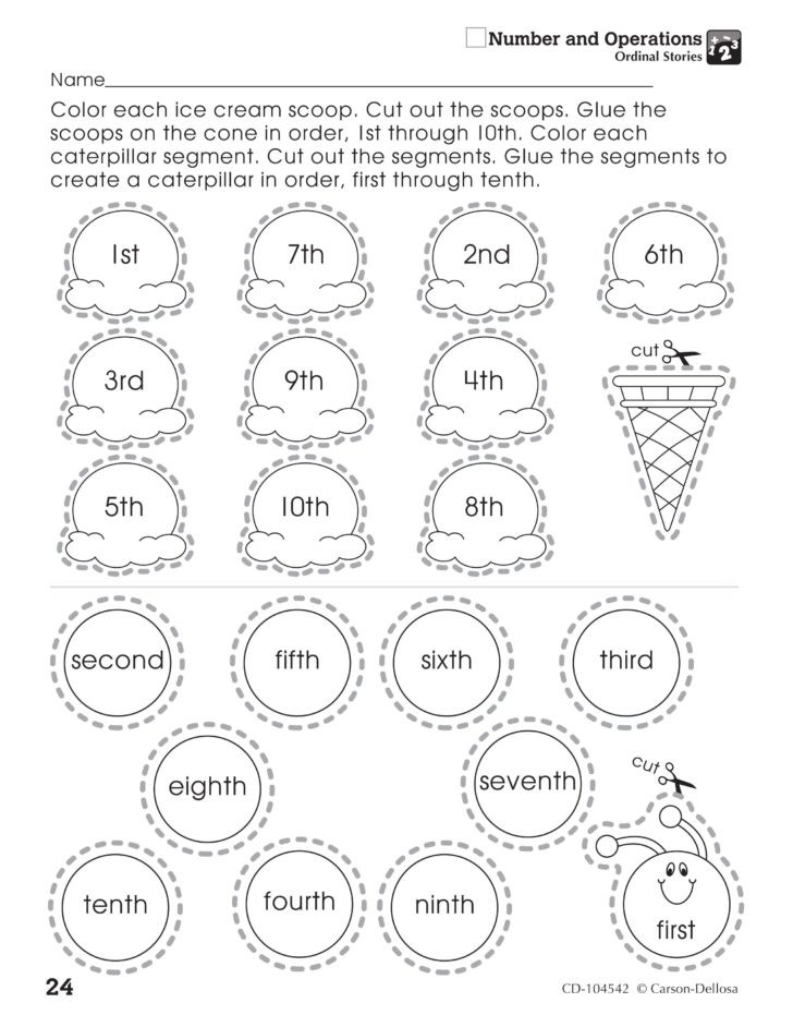 6th Grade Math Puzzles the ordinal Stories Activity Sheet Helps assist Number and