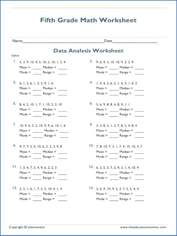 7th Grade Statistics Worksheets Mean Mode Median Worksheets Mean Mode Median Worksheets and