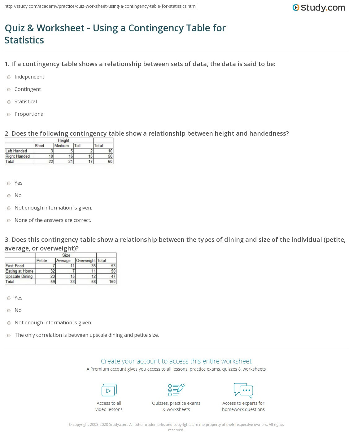 7th Grade Statistics Worksheets Probability Table Worksheets