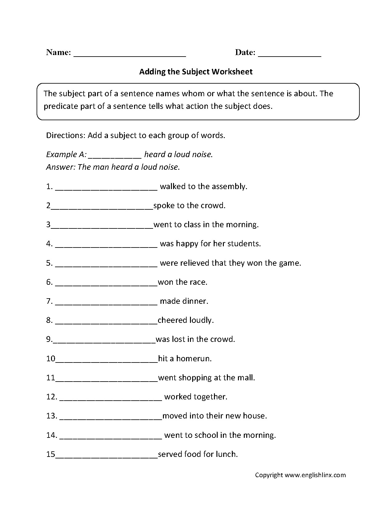 20 9th Grade Grammar Worksheets Desalas Template