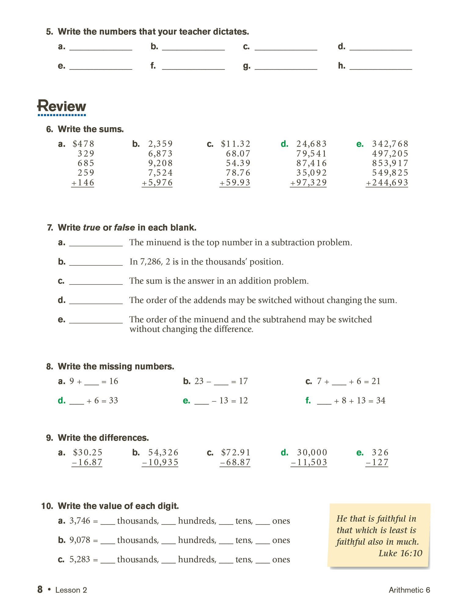Abeka 3rd Grade Math Worksheets Amazon Abeka 6th Grade
