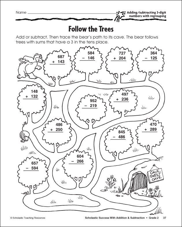 Addition with Regrouping Coloring Worksheets 3 Digit Subtraction with Regrouping Coloring Sheet