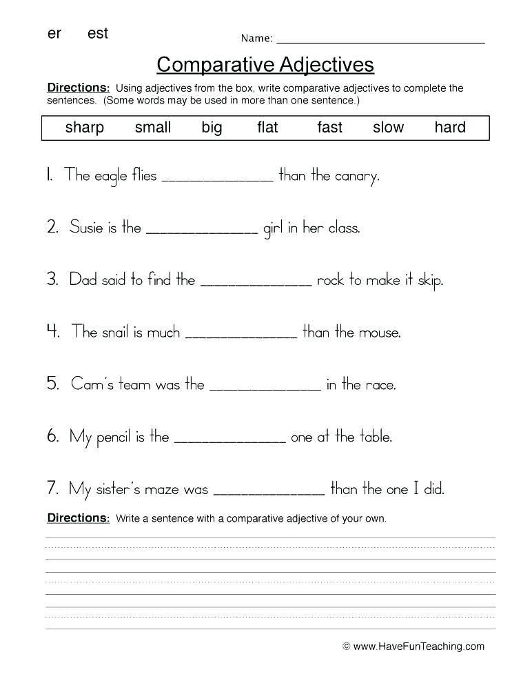 Adjectives Worksheets for Grade 2 Adjectives Worksheets for Grade 2 Adjectives Worksheets for