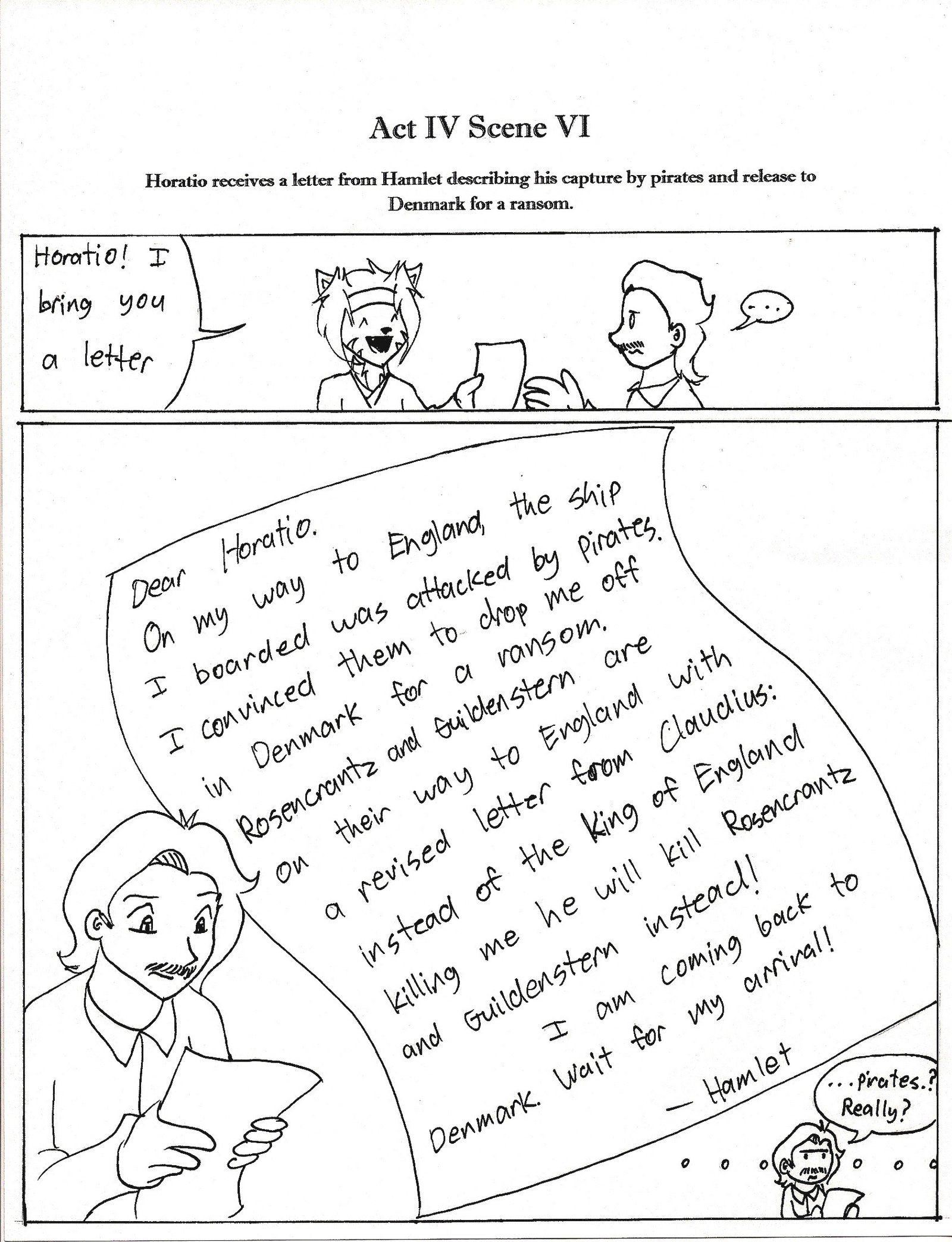Alliteration Worksheets 4th Grade Act Scene Horatio is Given Letter Written by Hamlet From