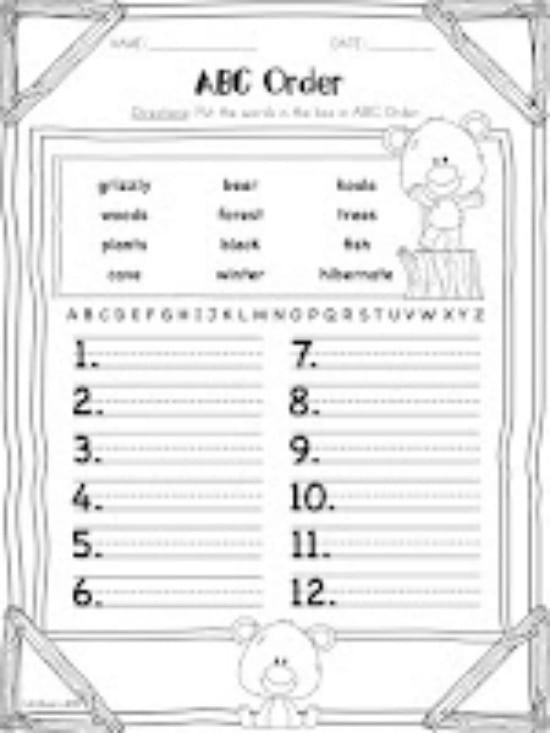 Alphabetical order Worksheets 2nd Grade Write Essay About Environment