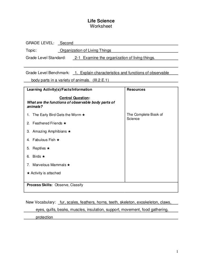 Amphibian Worksheets for Second Grade Supo Gr2 Science Activities1
