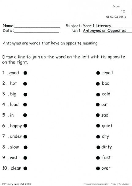 Antonyms Worksheets 3rd Grade Synonyms and Antonyms Worksheets Grade 3rd Opposites for 3