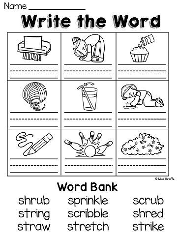 Blending Worksheets 1st Grade 3 Letter Blends Trigraphs Worksheets &amp; Activities No Prep