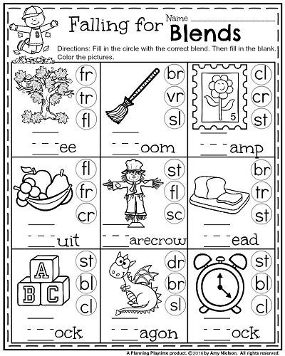 Blends Worksheets for 1st Grade 1st Grade Math and Literacy Worksheets with A Freebie