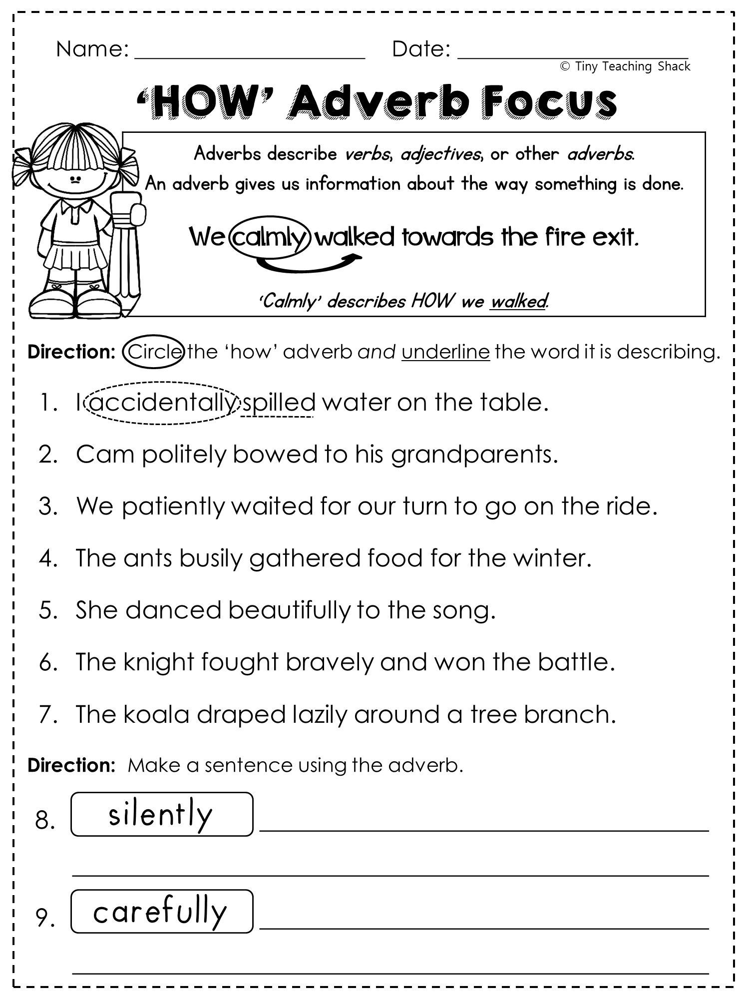 Character Traits Worksheet 2nd Grade 2nd Grade Language Arts and Grammar Practice Sheets Freebie