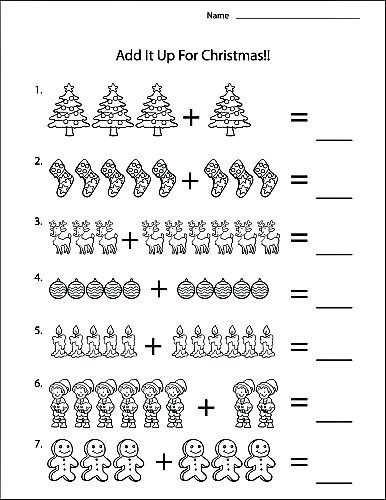 Christmas Counting Worksheets Kindergarten Christmas Math Worksheets for Kindergarten Sa andmitzi