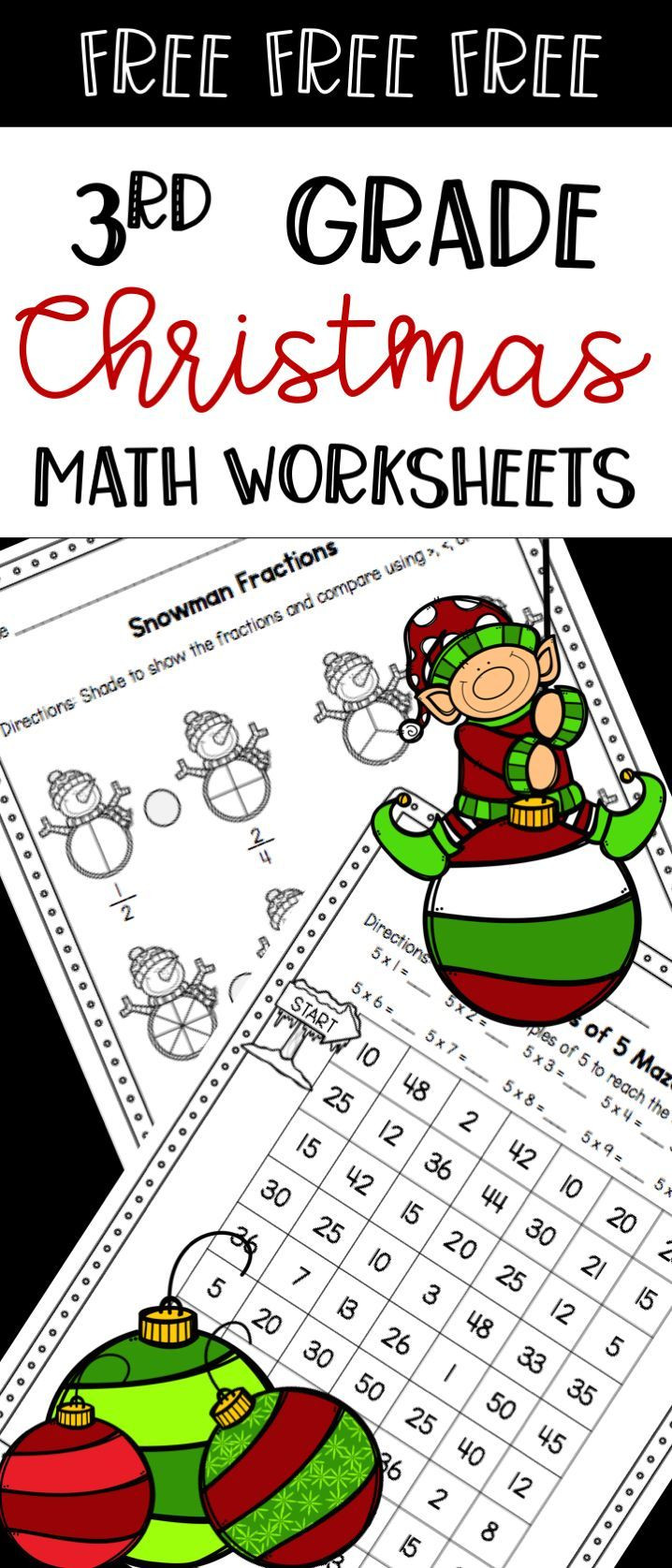 Christmas Math Worksheets 3rd Grade Christmas Worksheets Math Practice Pages Free Sample