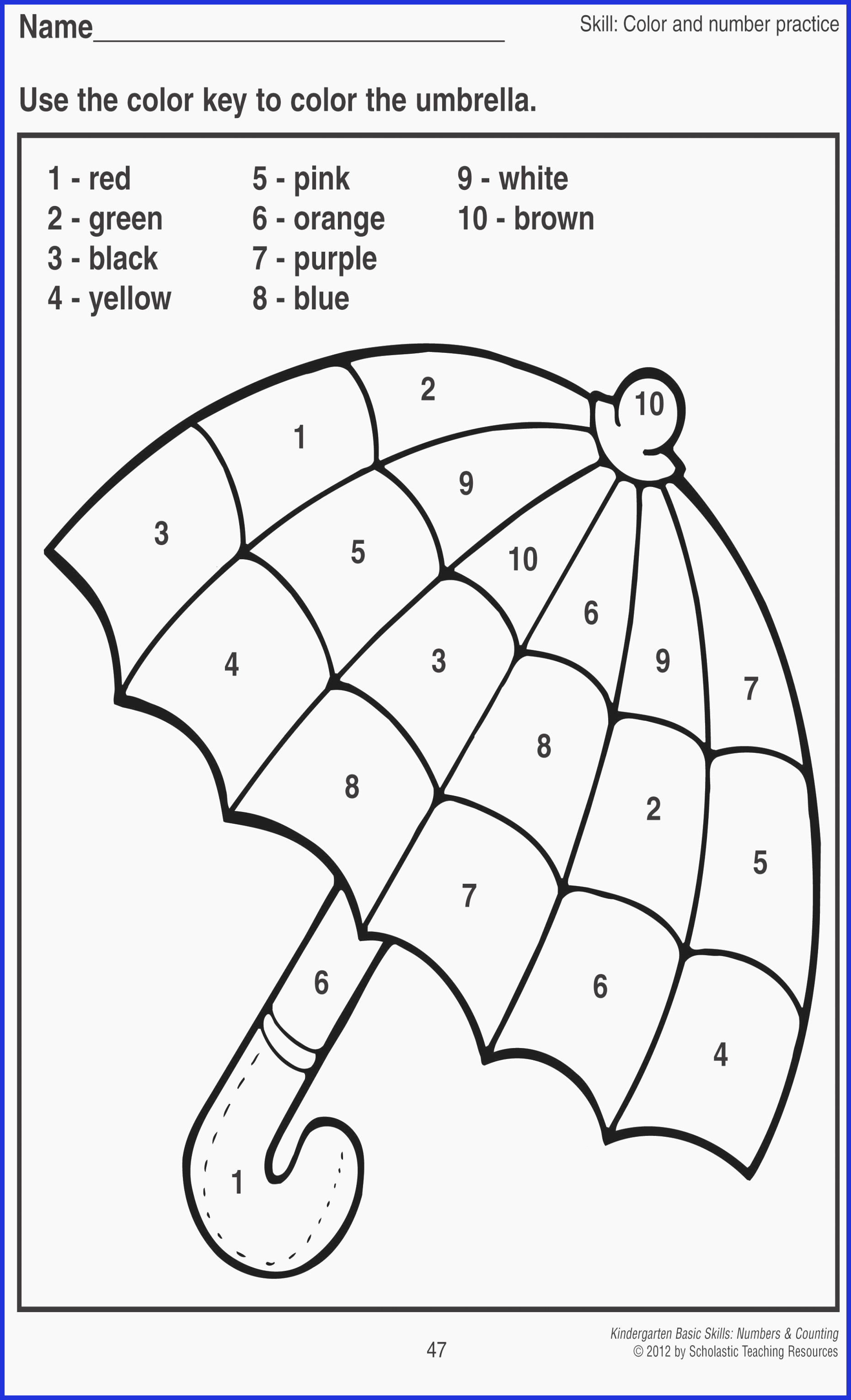 Color by Number Worksheets Kindergarten Preschool Color Purple Worksheet Clover Hatunisi