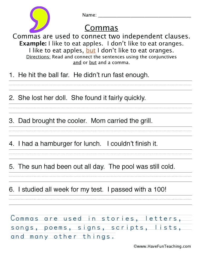 Commas Worksheets 5th Grade Ma Worksheets Pound Subject Mas Worksheet Tips Free
