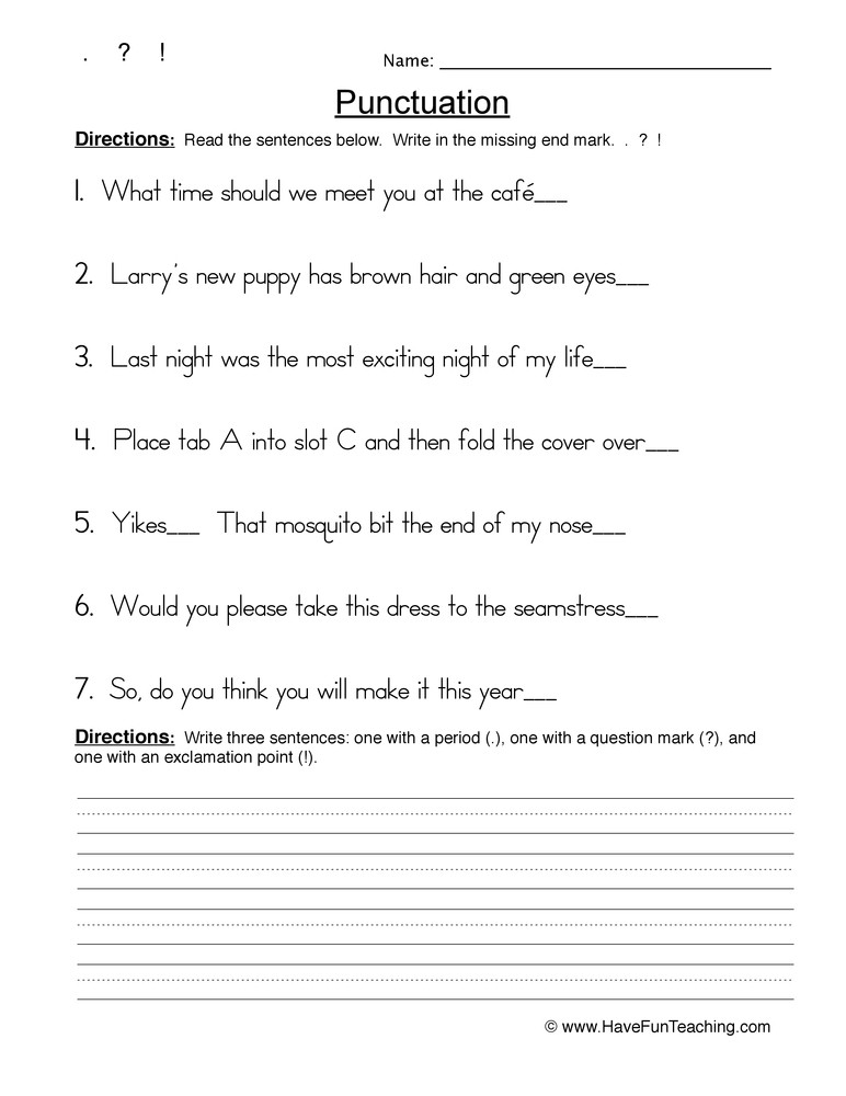 Commas Worksheets 5th Grade Mas Punctuation Worksheet