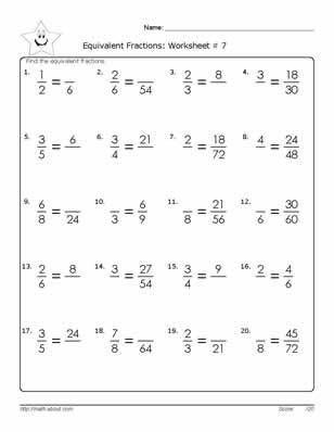 Comparing Fractions Worksheet 4th Grade 9 Worksheets for Practicing Equivalent Fractions