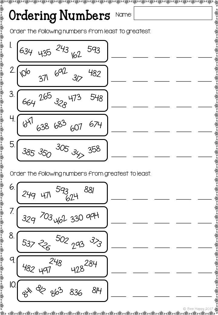 Comparing Numbers Worksheets 2nd Grade Australian Curriculum Place Value Worksheets and Task Cards