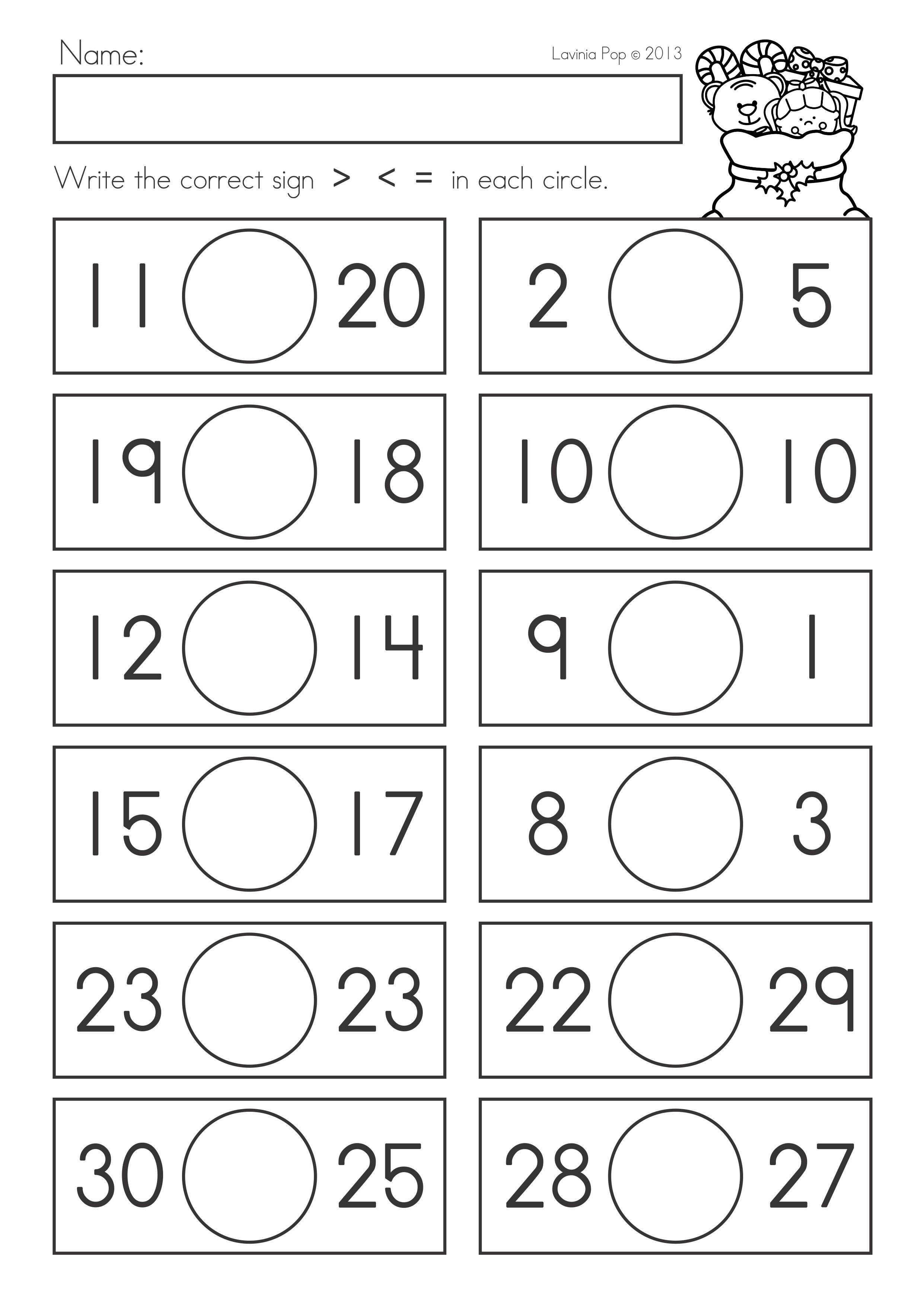 Comparing Numbers Worksheets 2nd Grade Paring Numbers Worksheets to Print Paring Numbers