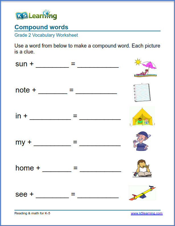 Compound Word Worksheet 2nd Grade 2nd Grade Vocabulary Worksheets – Printable and organized by