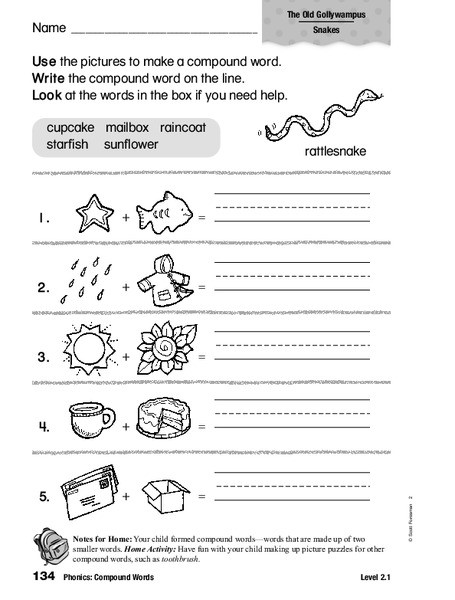 Compound Word Worksheet 2nd Grade Phonics Pound Words Worksheet for 1st 2nd Grade