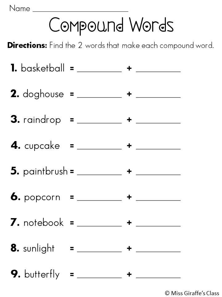 Compound Word Worksheet 2nd Grade Pound Words Worksheets and Activities Mega Pack