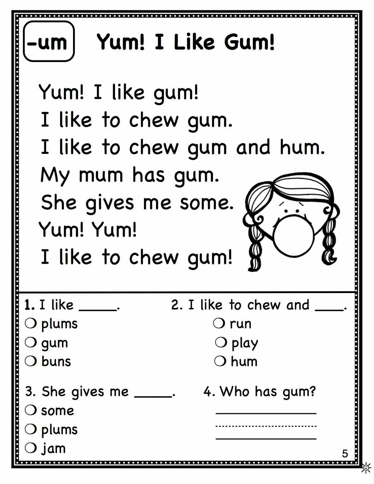 Comprehension Worksheet First Grade 1st Grade Reading Worksheets Best Coloring Pages for Kids