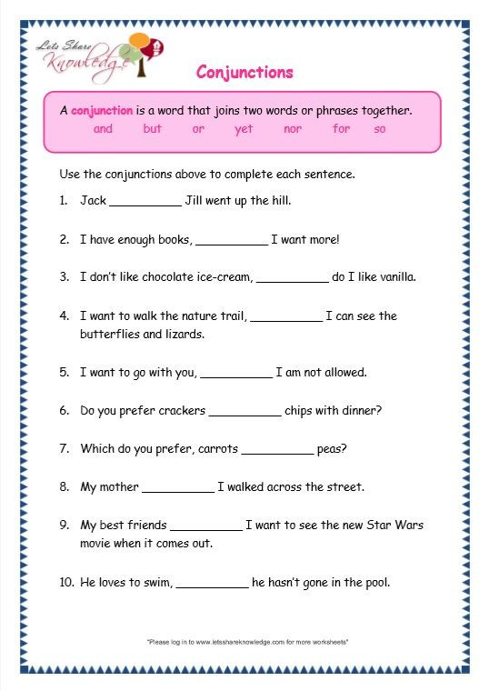 Conjunction Worksheet 3rd Grade Grade 3 Grammar topic 19 Conjunctions Worksheets