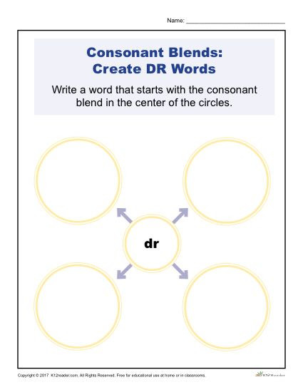 Consonant Blends Worksheets 3rd Grade Consonant Blends Worksheets