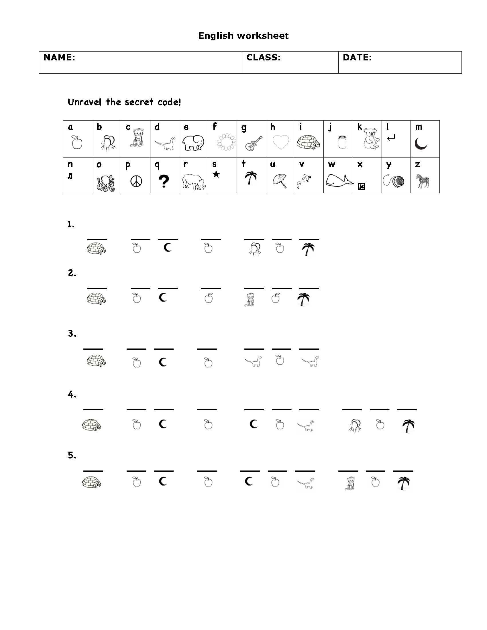 Crack the Code Worksheets Printable Pin On Crack the Code