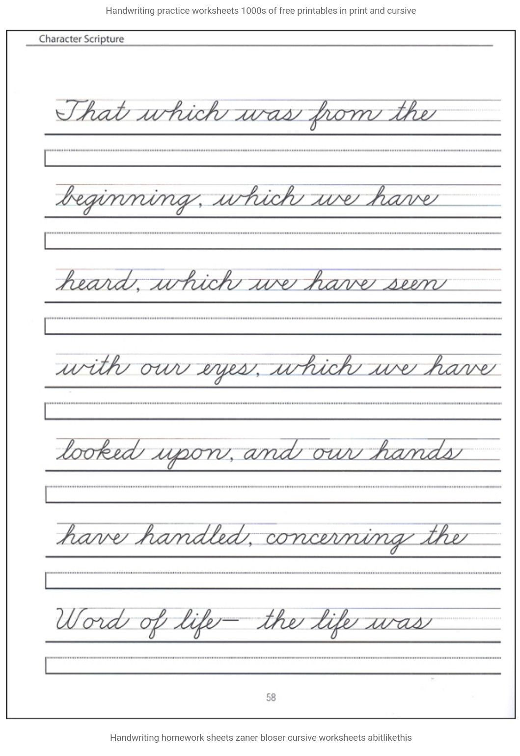 Cursive Sentences Worksheets Printable Cursive Paragraph Worksheets Printable