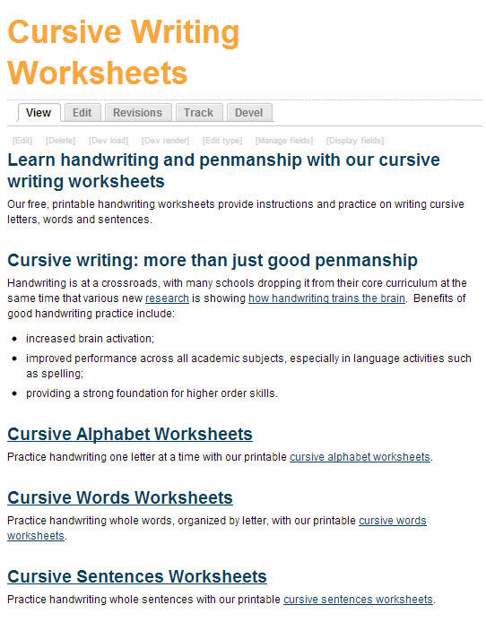 Cursive Sentences Worksheets Printable Free Printing and Cursive Handwriting Worksheets