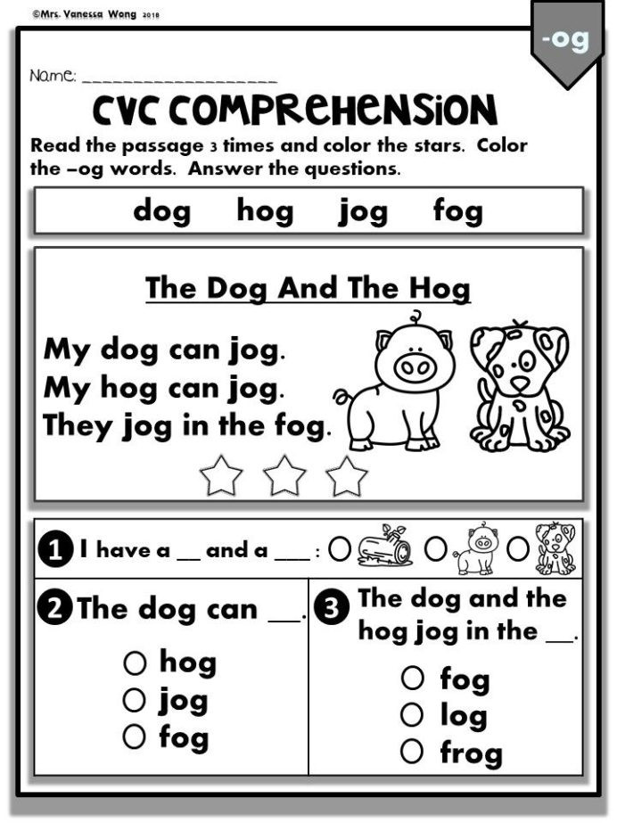 Cvc Worksheet Kindergarten Phonics Worksheets Cvc Prehension Readers Kindergarten